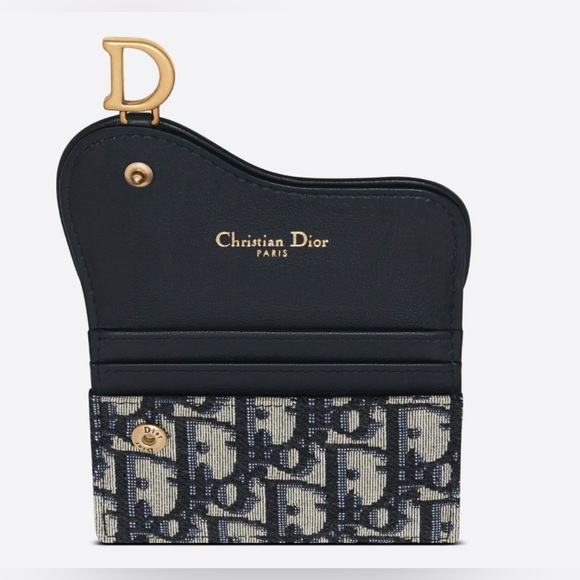 SADDLE CARD HOLDER BLUE DIOR OBLIQUE JACQUARD - Picture 2 of 8